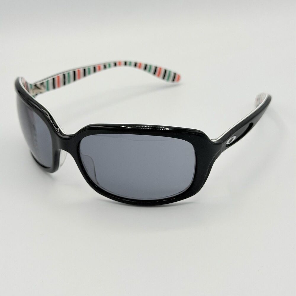Oakley Disguise Polished Black Peppermint Grey Lens Sunglasses 59-16-122mm